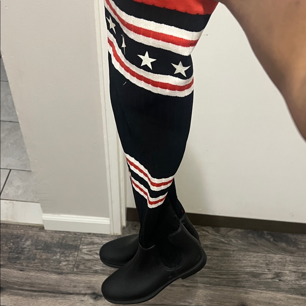 Patriotic Star and Stripe Legging boots